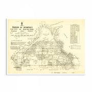 1910 vintage map of Kempsey, NSW showing the Macleay River district, early settlement boundaries, and parish divisions in detailed historic cartographic style.