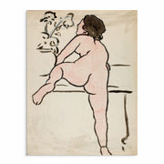 Set of nine monochrome human figure sketches — elegant, timeless artwork from Curat’d Walls.