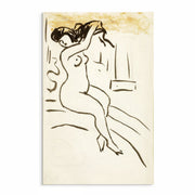 Set of nine monochrome human figure sketches — elegant, timeless artwork from Curat’d Walls.
