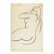 Set of nine monochrome human figure sketches — elegant, timeless artwork from Curat’d Walls.