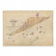 1949 print of the township map of Lakes Entrance, Victoria, highlighting historic streets and waterways near the Gippsland Lakes 