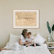 Vintage map of Darling Harbour and Sydney CBD circa 1900 showing wharves, shipyards, and early city streets