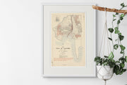 Vintage Map of Gosford, NSW 1887 - Curat'd Walls