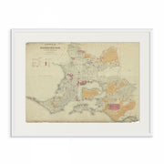 Vintage Map of Mornington County, Victoria - June 1883 Print | Historical Map Art | Classic 19th Century Cartography White Frame Curat'd Walls