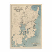 1950s locality map of Avoca and the Central Coast, showing Gosford, Tuggerah Lake, Broken Bay, and surrounding towns and waterways