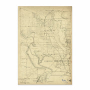 Timeless Vintage Contours Map of Flemington and Inner West Melbourne - Classic Artwork Print from Curat'd Walls | Elegant Home Decor