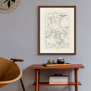 1901 vintage map of Brisbane Waters with Gosford, Kincumber, Broken Bay and NSW coastline details.