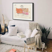 Vintage 1967 map print of Coburg, Victoria, featuring historic township layout and landmarks.