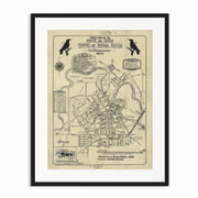 Vintage street map of Wagga Wagga, NSW, circa 1922, showing early streets, public buildings, and undeveloped land