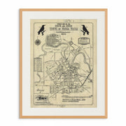 Vintage street map of Wagga Wagga, NSW, circa 1922, showing early streets, public buildings, and undeveloped land