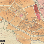 Archival reproduction print of a 1948 map of Warrnambool, Victoria showing roads, coastline, rail lines, and town layout