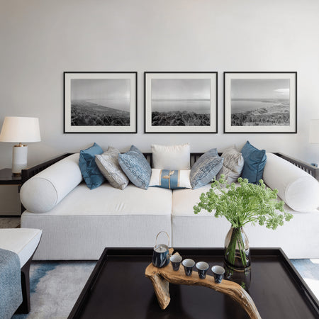 DROMANA: Captivating Vintage 1940's Aerial Black and White Photo Prints Collection of 3 from Curat'd Walls