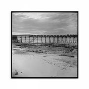 Set of four 1950s black and white photo prints of Austinmer beach, South Coast NSW, featuring natural landscapes and minimal coastal composition