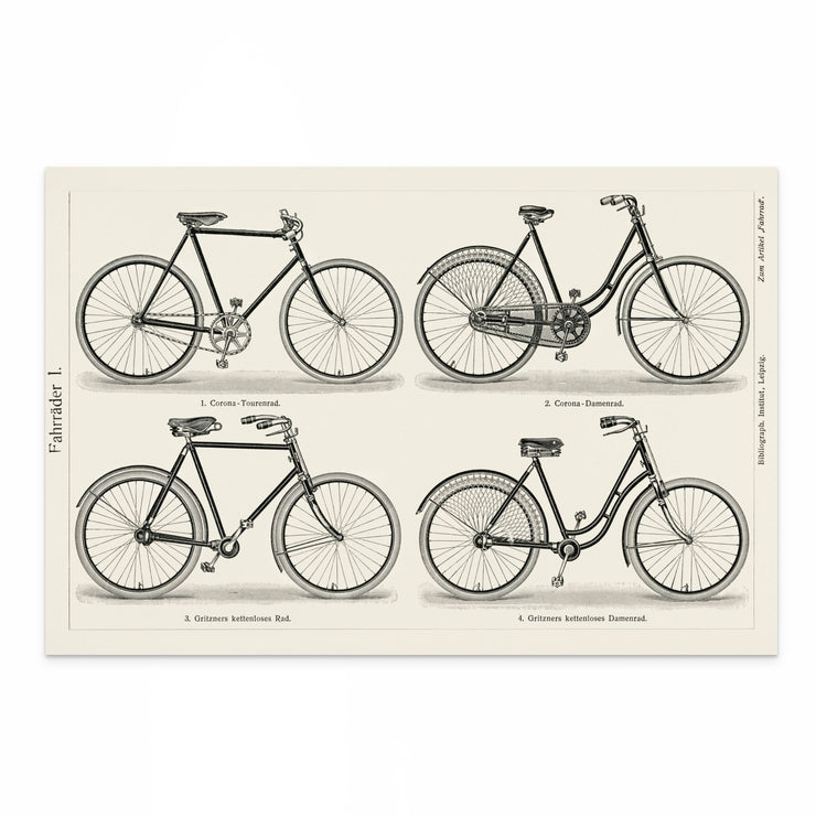 damenrad design Vintage Bicycle Blueprint: Early 20th-Century Designs