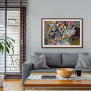 "Composition VII” by Wassily Kandinsky, 1913 abstract expressionist artwork featuring bold, colourful forms in motion — dynamic wall art print for modern spaces.