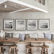 Set of four 1950s black and white photo prints of Austinmer beach, South Coast NSW, featuring natural landscapes and minimal coastal composition