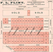 Vintage Real Estate Auction of Subdivision Poster for Camberwell, Melbourne Print